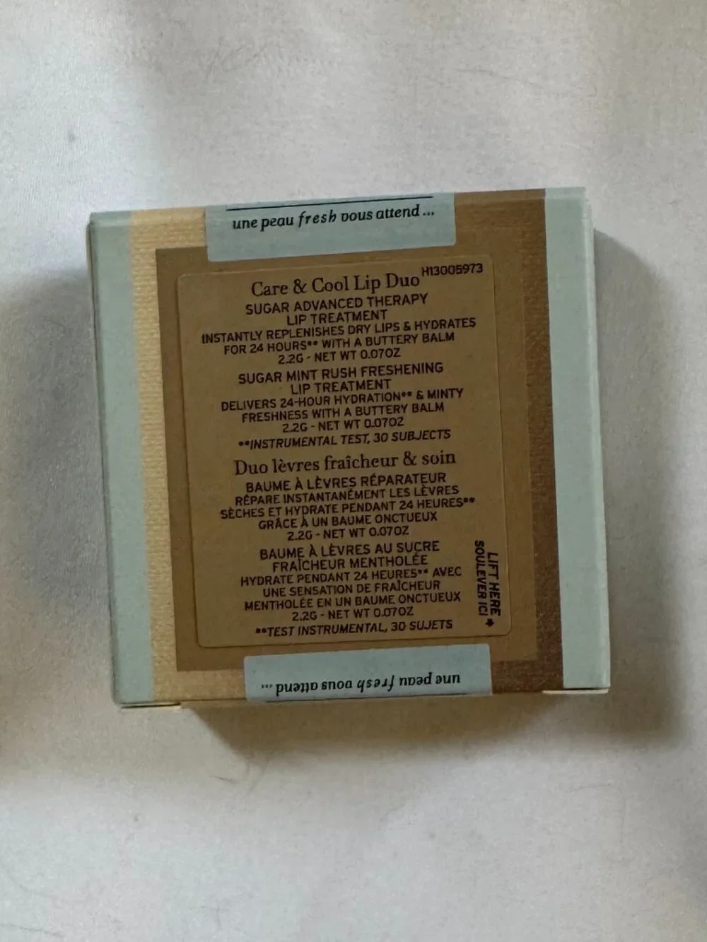 Fresh Sugar Care & Cool Lip Duo: Advanced Therapy & Mint Rush Treatment Balms